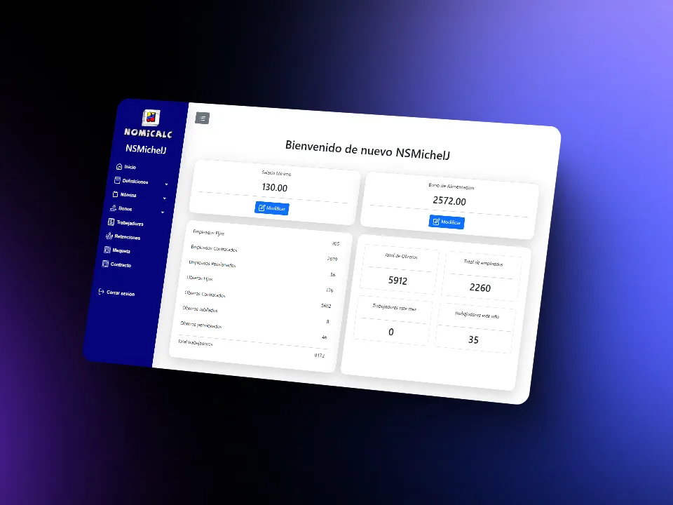 Sistema de gestión de nómina